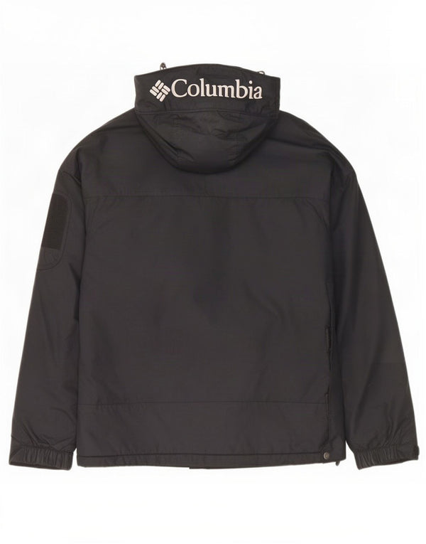 Columbia Chaqueta Anorak con capucha gráfica para hombre UK 38 Medium Black Nylon