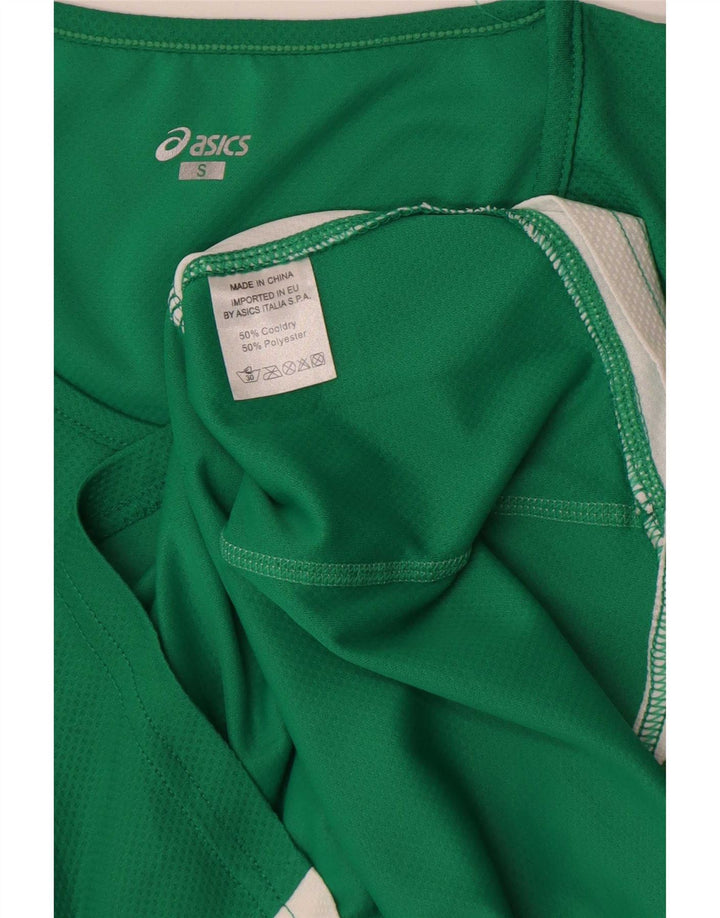 Asics Hombre Graphic Vest Top Small Verde Colorblock