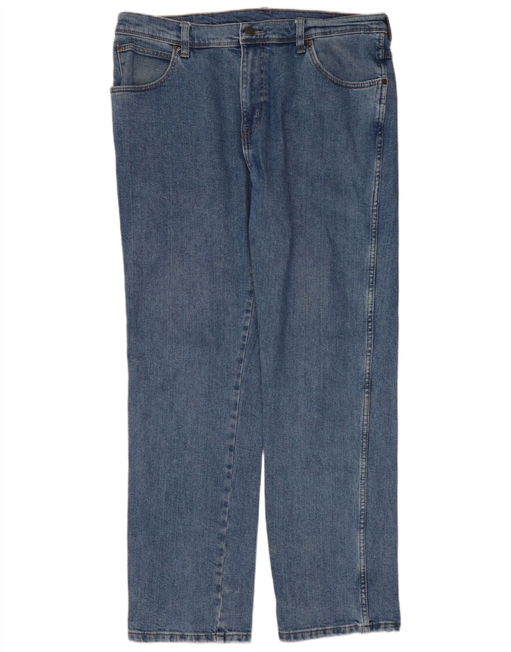 Wrangler Vaqueros rectos de corte regular para hombre W36 L32 Algodón azul