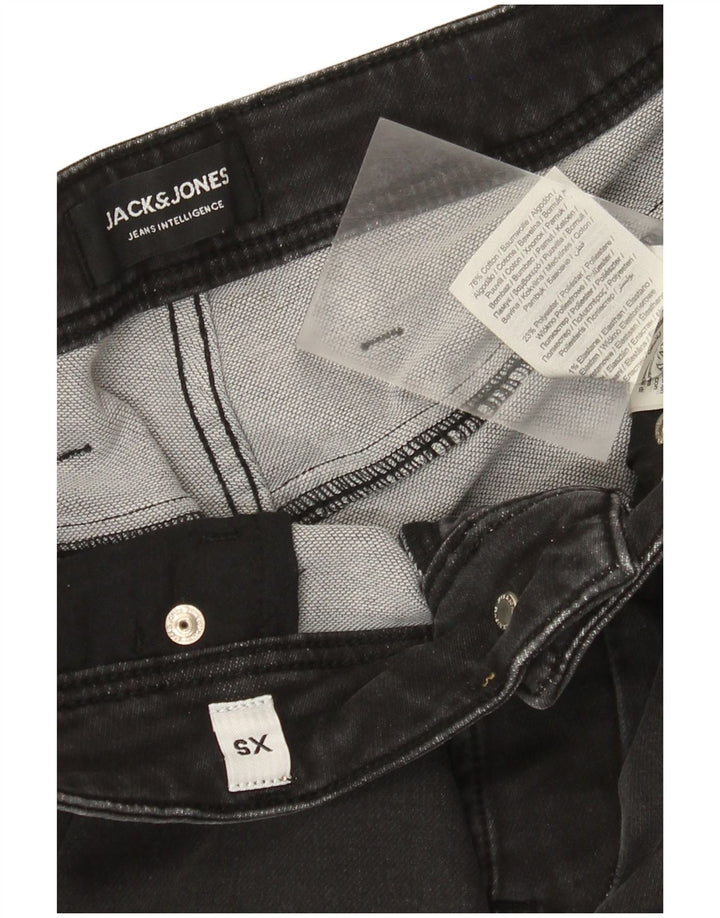 Jack & Jones Hombre Regular Denim Shorts XS W28 Gris Algodón