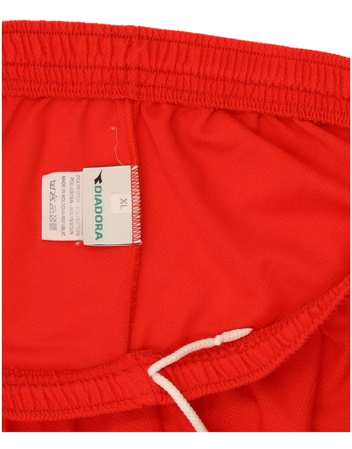 Diadora Pantalón Corto Deportivo Hombre XL Rojo Poliéster