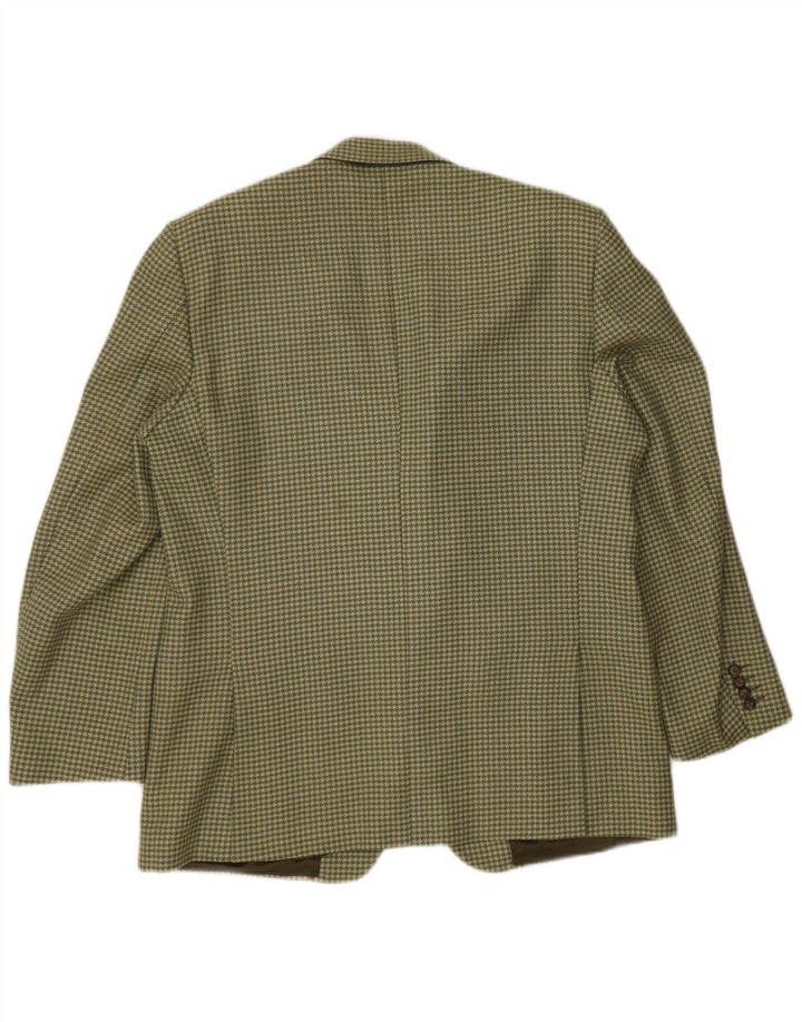 Carieri&Carieri Chaqueta tipo blazer de 2 botones para hombre IT 56 3XL Pata de gallo verde