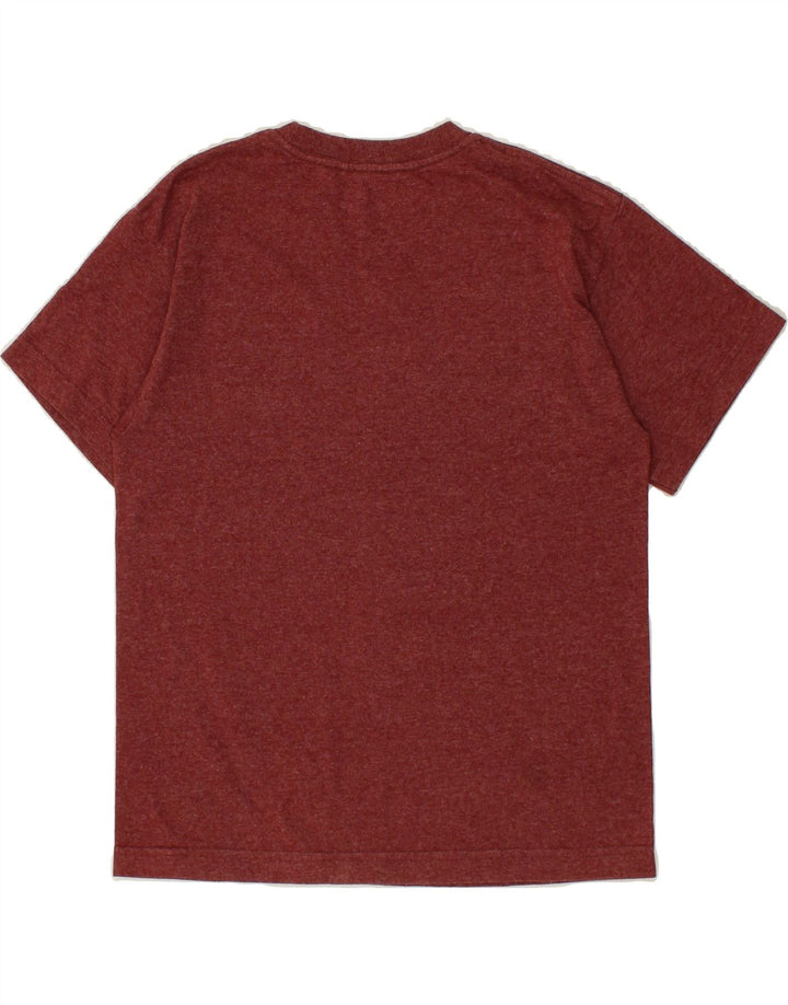 VANS Womens Graphic T-Shirt Top UK 12 Medium Maroon Cotton Vintage Vans and Second-Hand Vans from Messina Hembry 