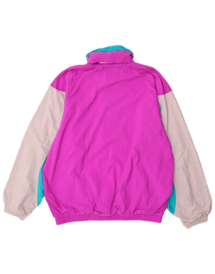 Dubin Hombre Jersey Chándal Top Chaqueta Grande Púrpura Color Block Poliamida