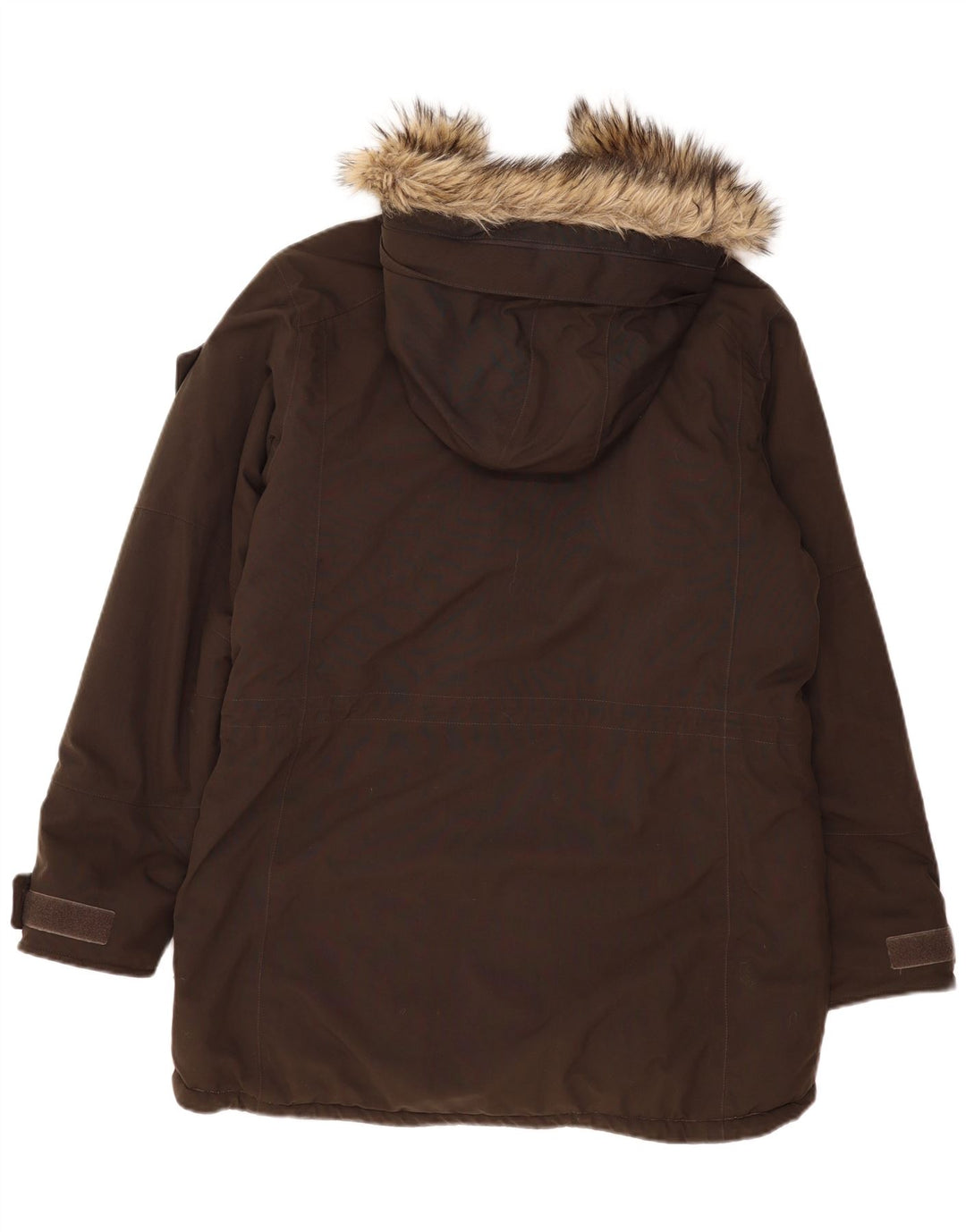 FJALL RAVEN Chaqueta parka con capucha para mujer UK 46 Large Khaki