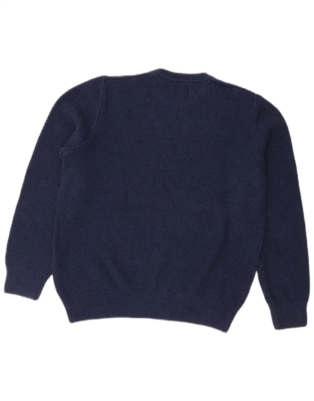 Superdry Jersey con cuello redondo para hombre, talla grande, algodón azul marino