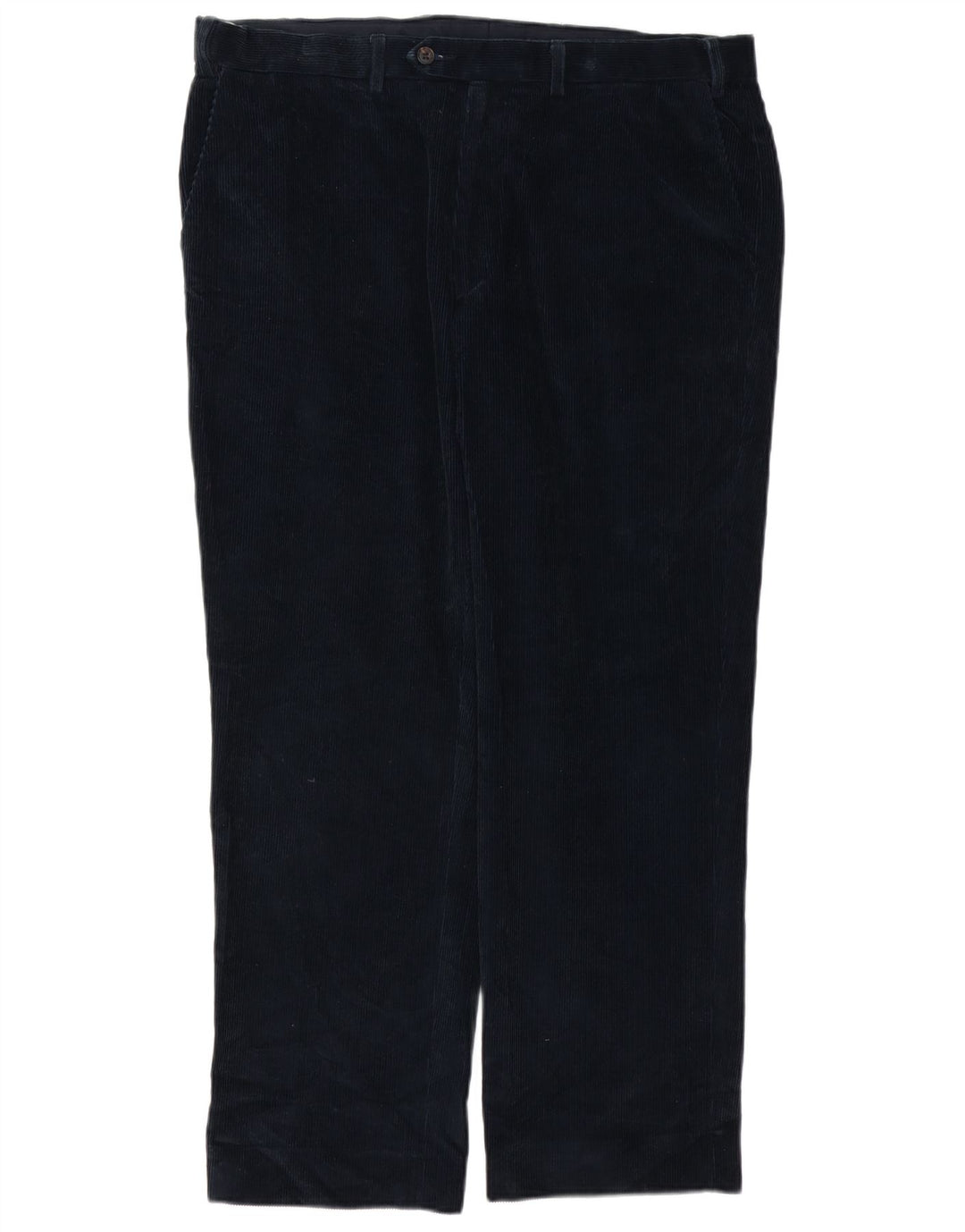 MARKS & SPENCER Pantalones rectos de pana para hombre W38 L29 Algodón azul marino