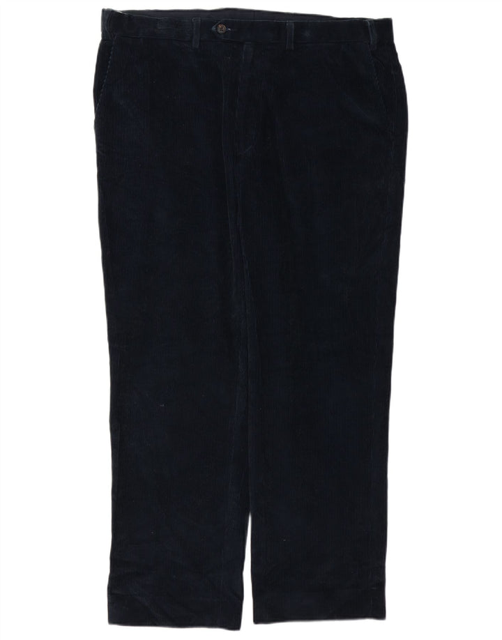 MARKS & SPENCER Pantalones rectos de pana para hombre W38 L29 Algodón azul marino