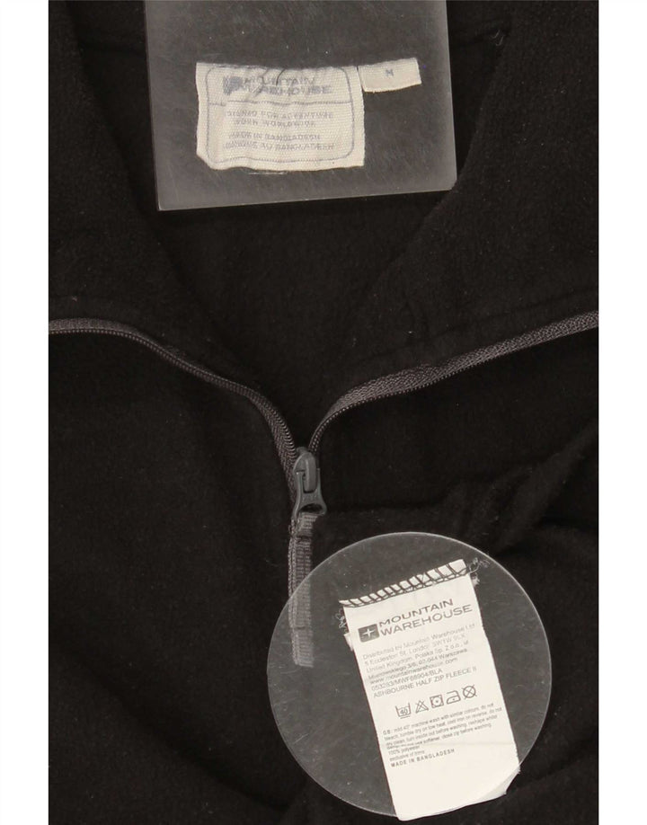Jersey de forro polar con cuello y cremallera para hombre de Mountain Warehouse Poliéster negro mediano