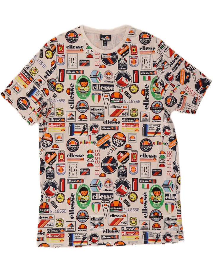 ELLESSE Camiseta gráfica para hombre Top XL Algodón multicolor