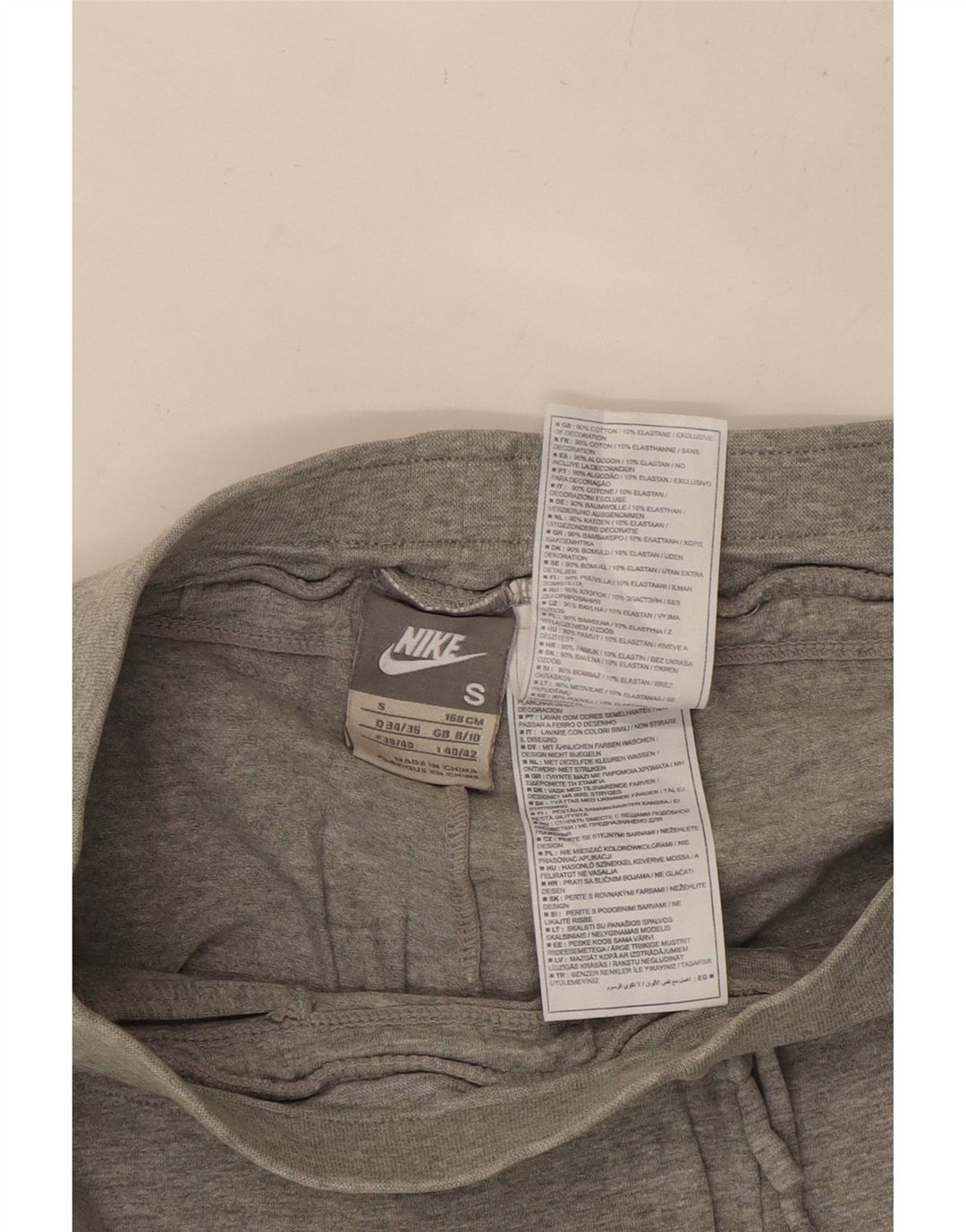 Pantalones cortos deportivos NIKE para mujer UK 8/10 Small Grey Cotton