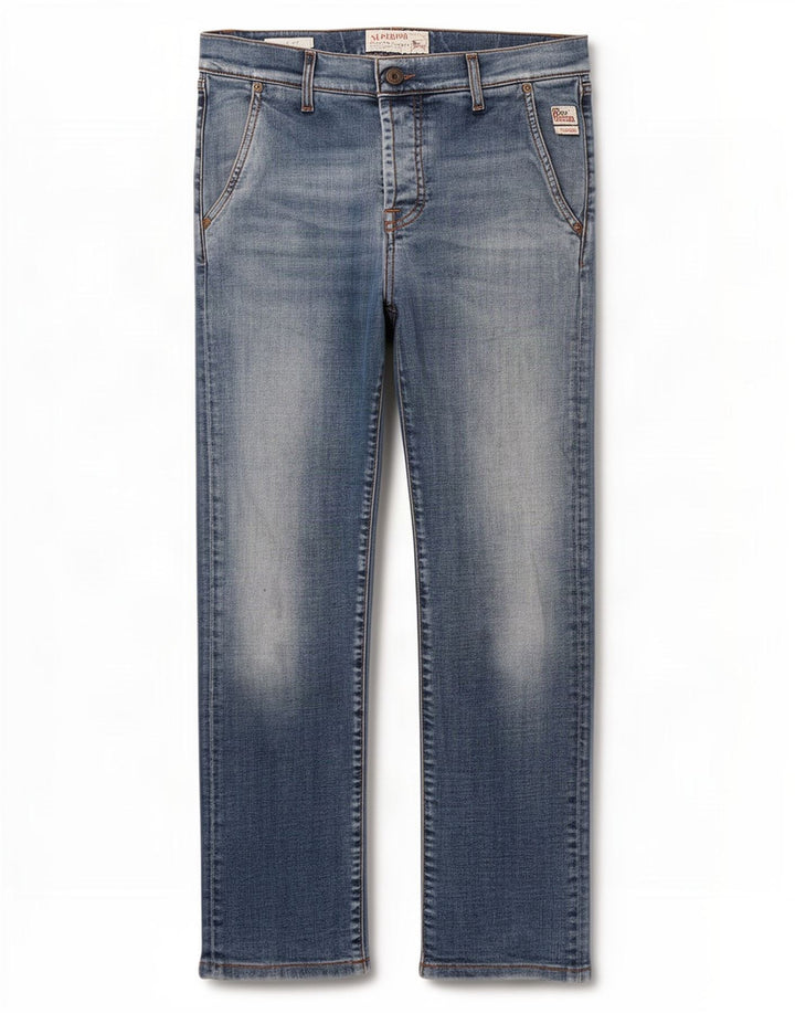 Roy Rogers Vaqueros ajustados para mujer W31 L26 Algodón azul