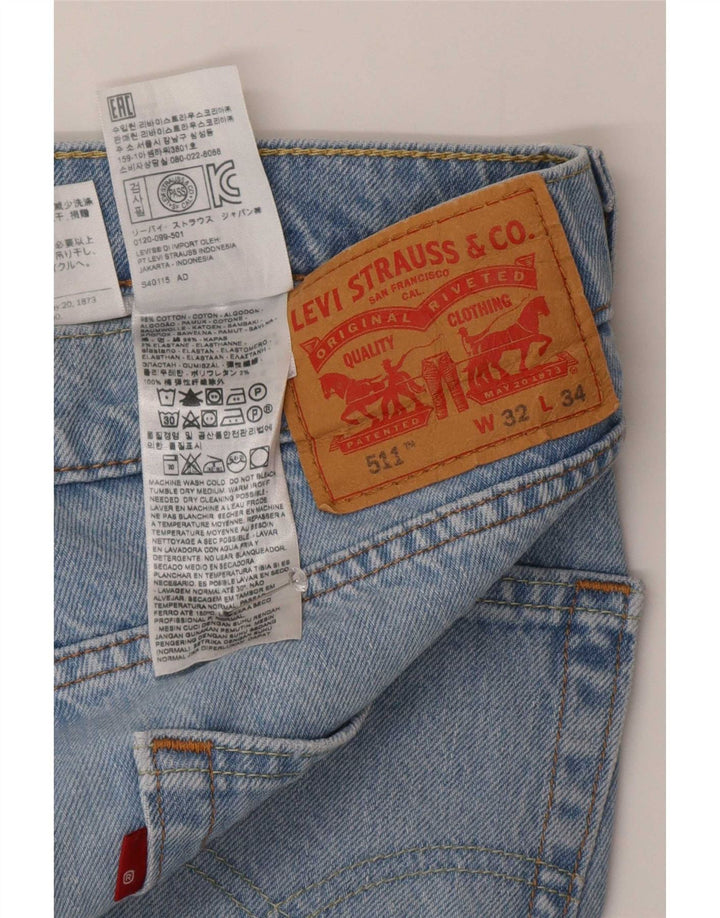 Levi's Hombre 511 Slim Jeans W32 L34 Algodón Azul