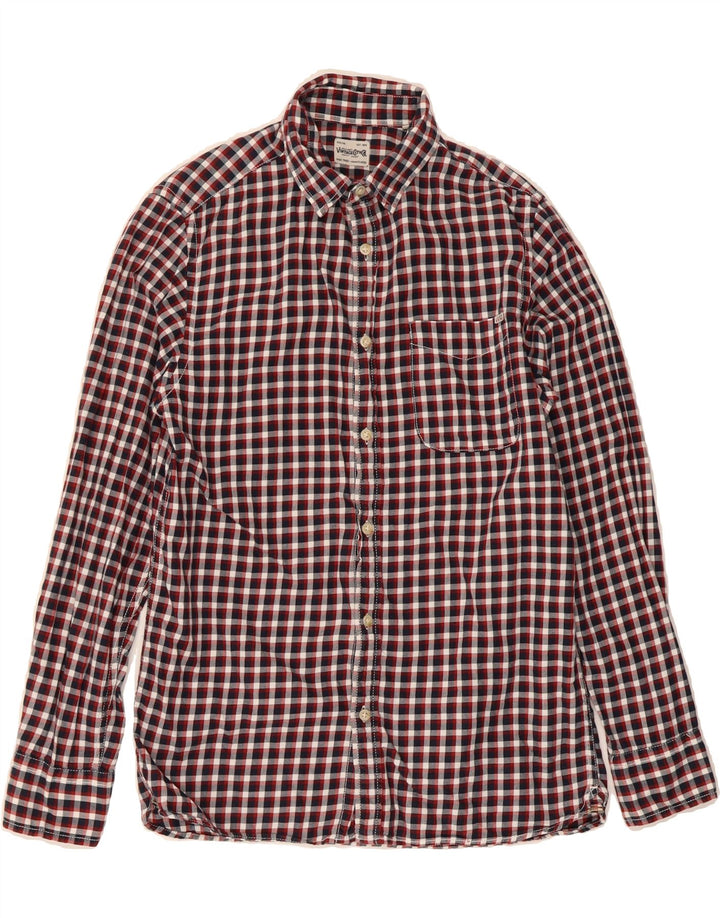 JACK & JONES Mens Shirt Medium Red Check Vintage Jack & Jones and Second-Hand Jack & Jones from Messina Hembry 
