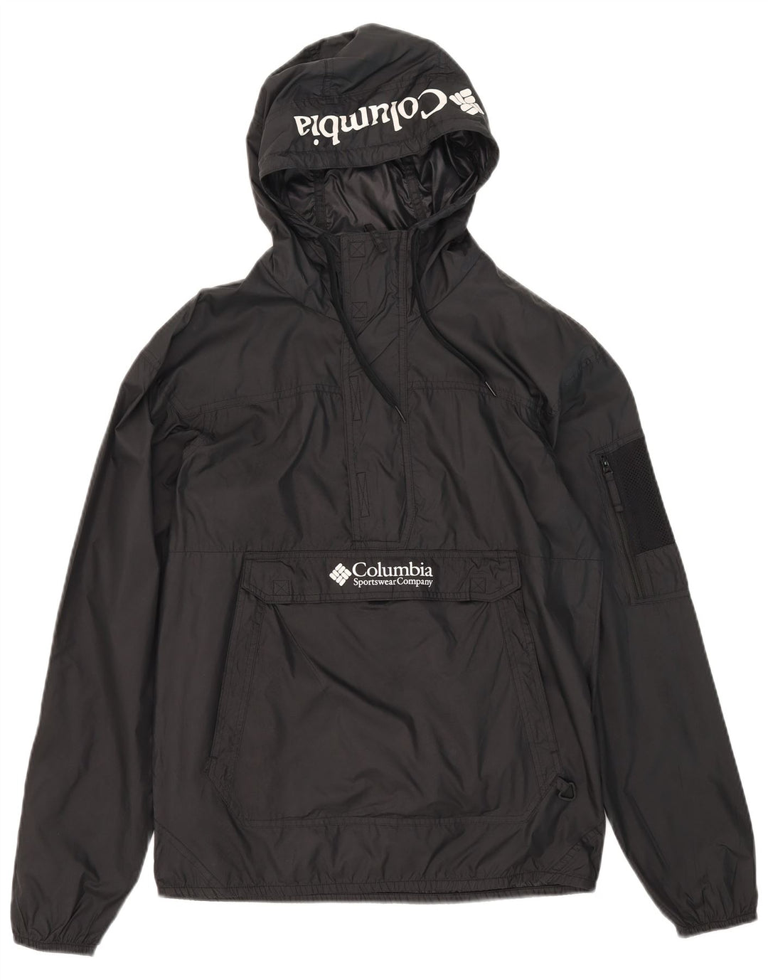 Columbia Chaqueta impermeable con capucha para hombre UK 36 Small Poliéster negro