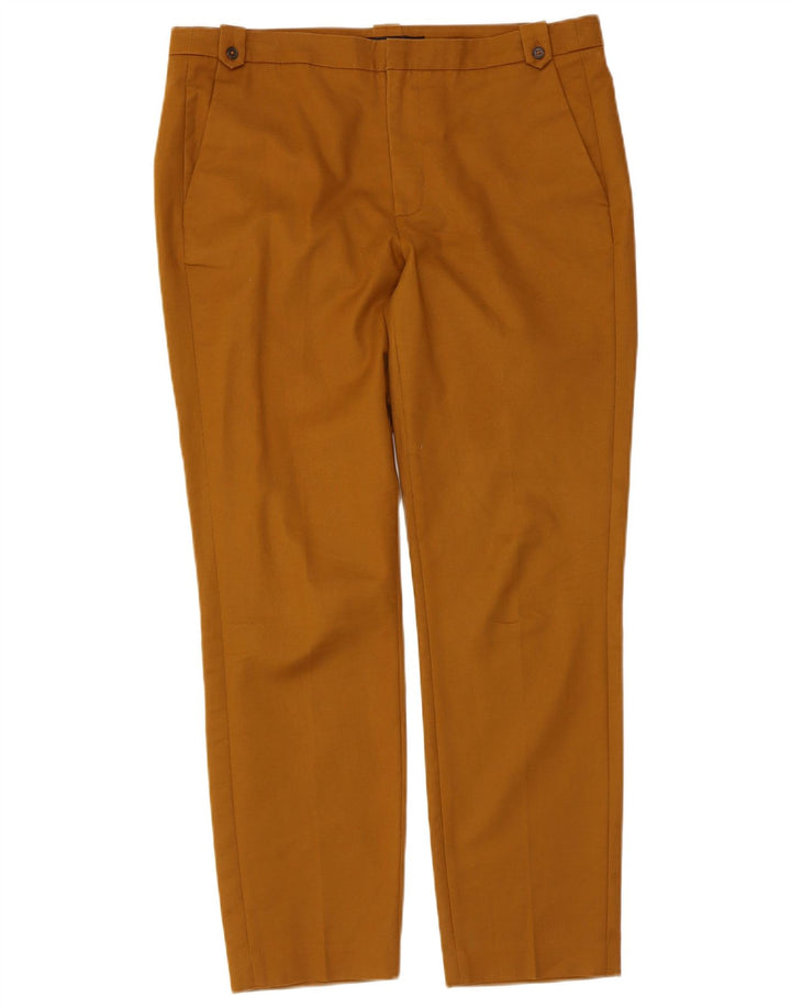 Zara Mujer Pantalón Chino Slim EU 40 Medium W30 L28 Marrón