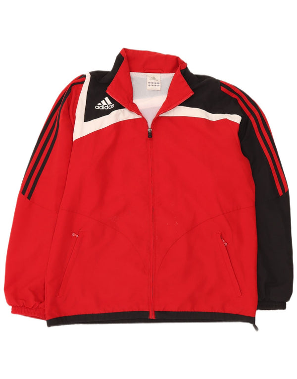 Adidas - Chaqueta de chándal para hombre, talla 42/44, poliéster color rojo grande