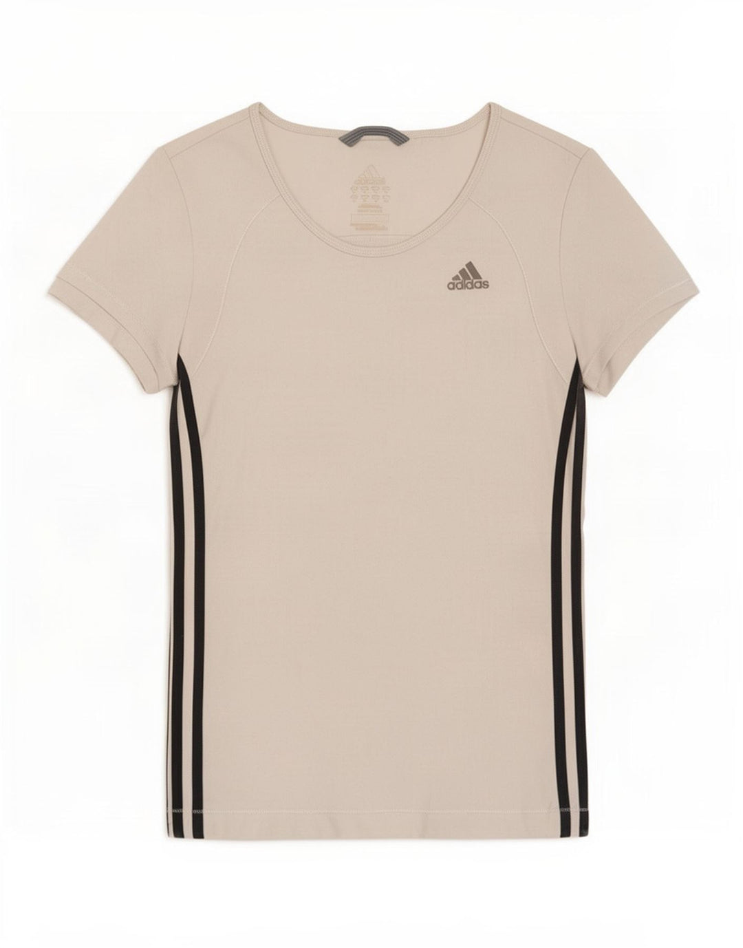 Adidas Mujer Climalite Camiseta Top UK 12 Medio Blanco Poliéster