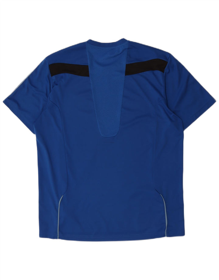 Adidas Hombre Camiseta Top XL Azul Colorblock Poliéster
