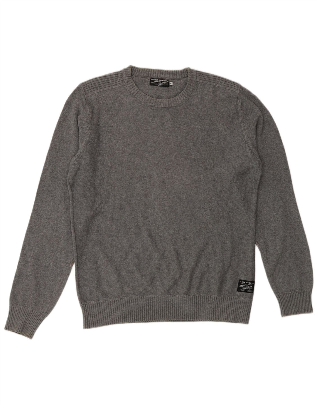 JACK & JONES Jersey De Cuello Redondo Para Hombre De Algodón Gris Medio