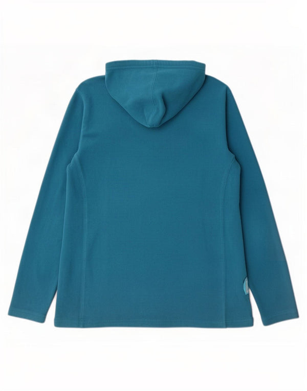 Mountain Warehouse Jersey de forro polar con capucha y cremallera para mujer, talla 40, talla grande, color azul