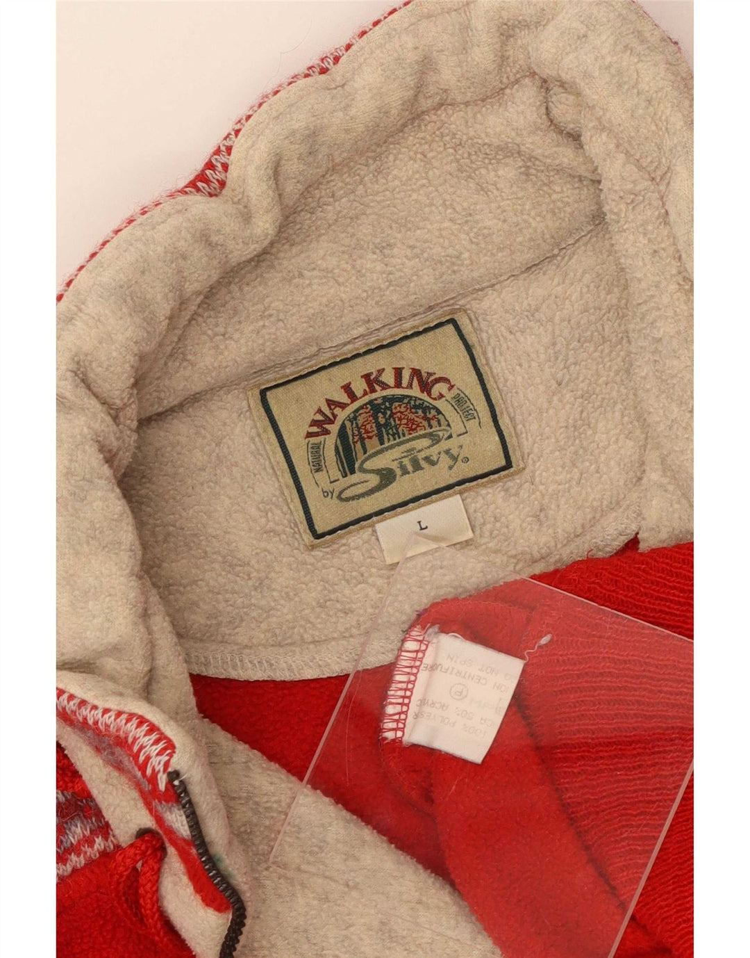Silvy Hombre Jersey De Forro Polar Con Gráfico Y Cremallera Grande Rojo Colorblock Poliéster