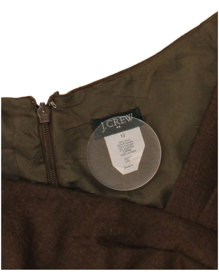 J. CREW Vestido tubo para mujer US 12 Grande Lana marrón