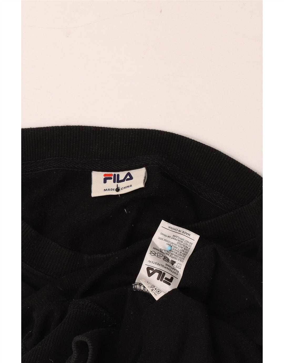Fila Hombre Graphic Sudadera Jumper Grande Algodón Negro