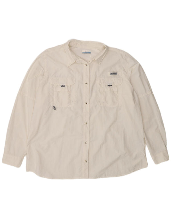 Columbia Camisa de viaje para hombre 2XL Nylon blanco