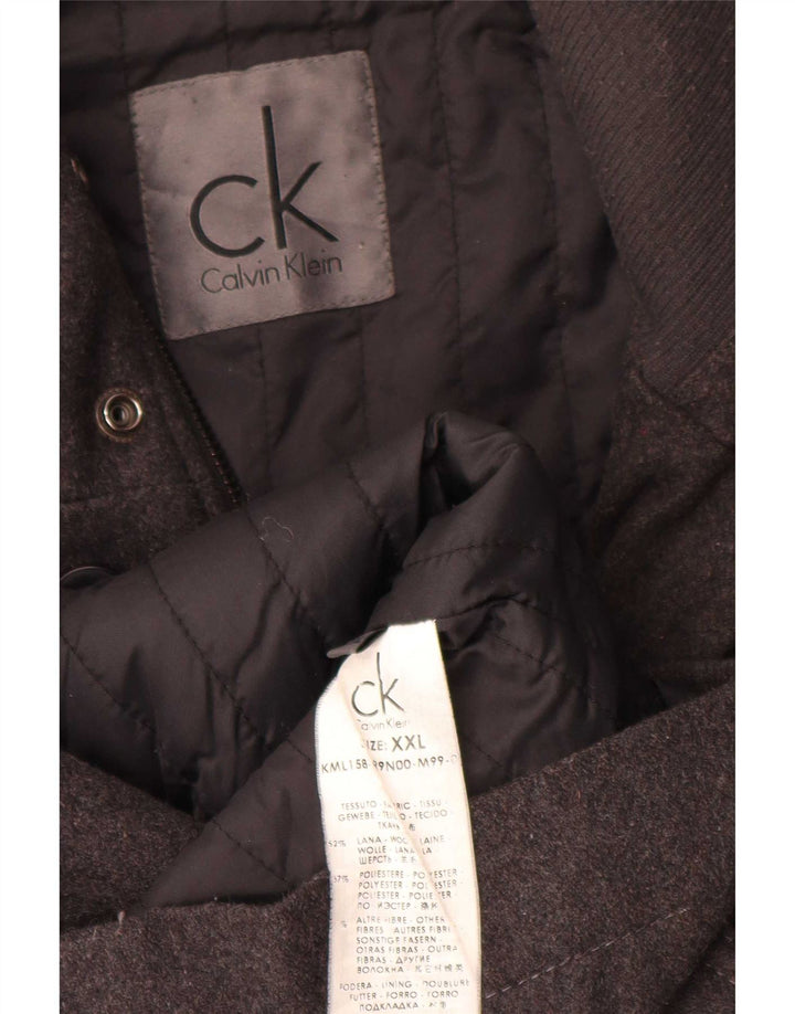 Calvin Klein Chaqueta utilitaria para hombre UK 44 2XL Lana gris