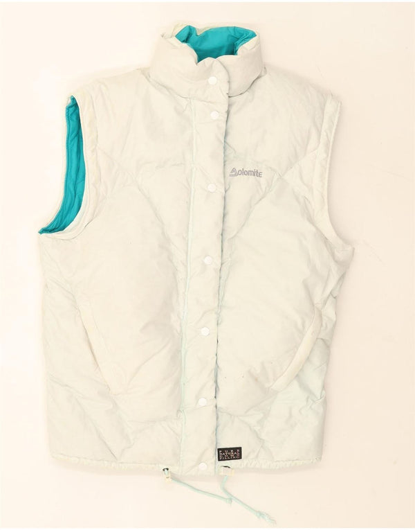 Dolomite Chaleco Acolchado Reversible Extragrande para Mujer Reino Unido 40 Mediano Blanco