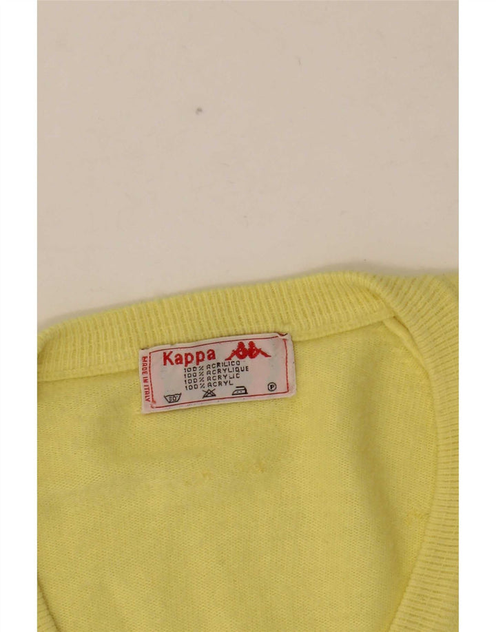 Kappa Hombre Jersey Con Cuello En V Jersey Acrílico Amarillo Medio