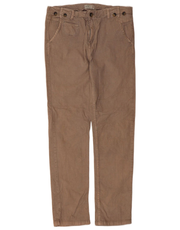 Zara Pantalones Slim De Pana Para Niños 13-14 Años W32 L29 Beige