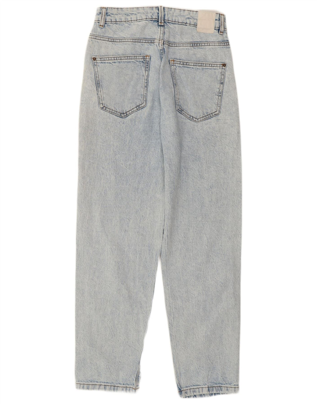 Zara Vaqueros desgastados de cintura alta para mujer EU 36 XS W26 L27 Algodón azul