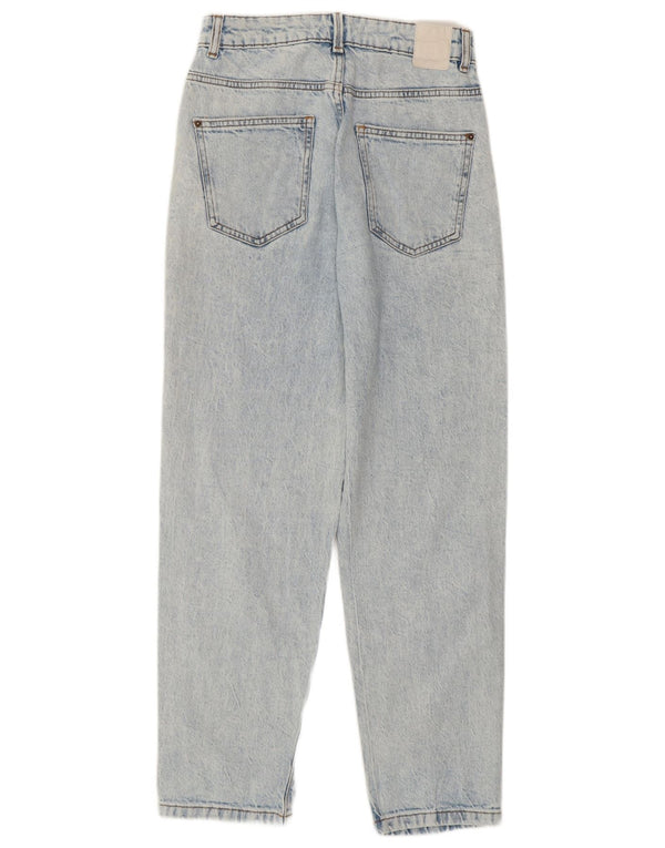 Zara Vaqueros desgastados de cintura alta para mujer EU 36 XS W26 L27 Algodón azul