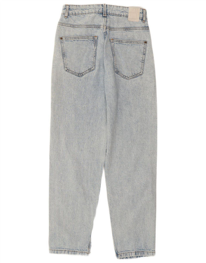 Zara Vaqueros desgastados de cintura alta para mujer EU 36 XS W26 L27 Algodón azul