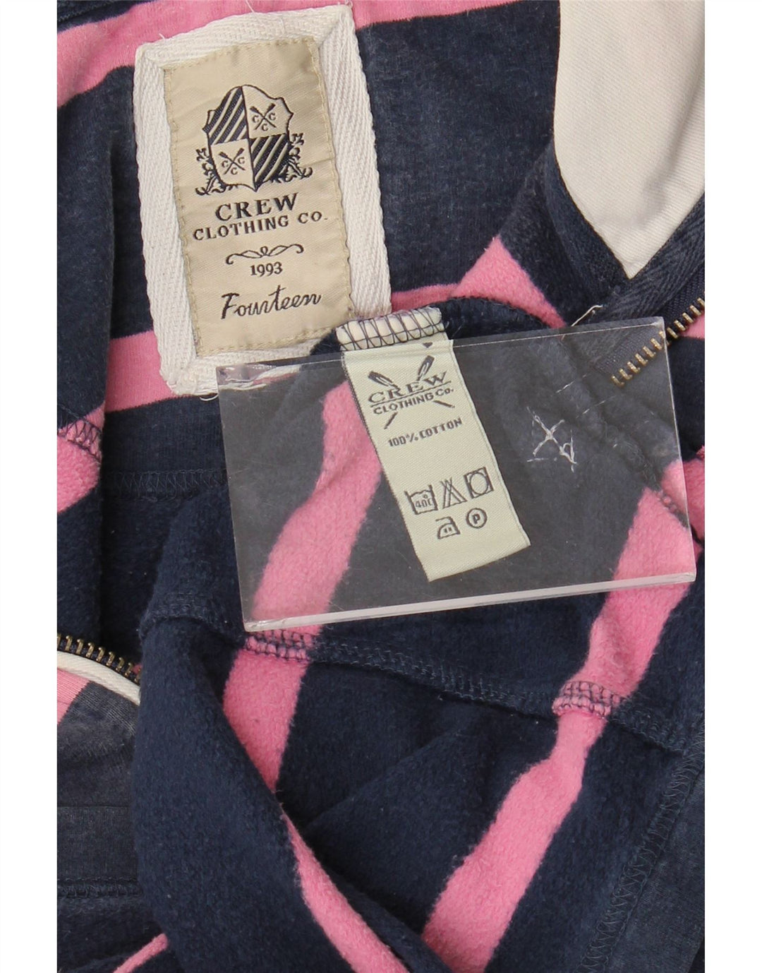 CREW CLOTHING Sudadera para mujer Jumper UK 40 Grande Azul Marino Rayas