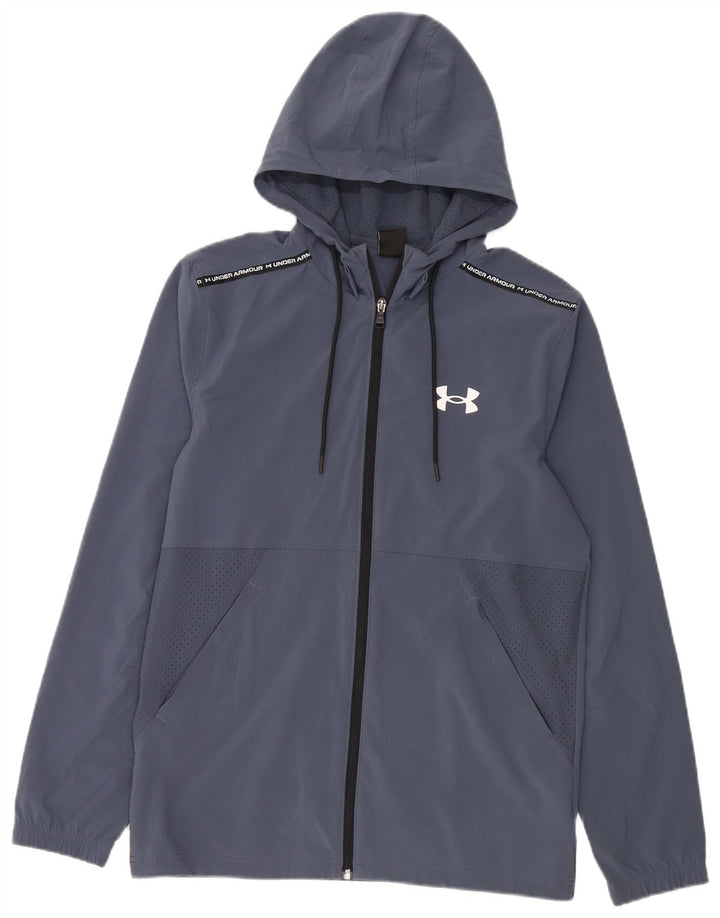 Under Armour Sudadera con capucha y cremallera para hombre Poliéster azul marino mediano