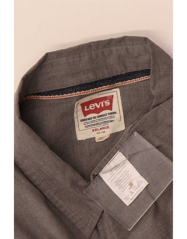 Camisa Levi's Hombre 2XL Algodón Gris