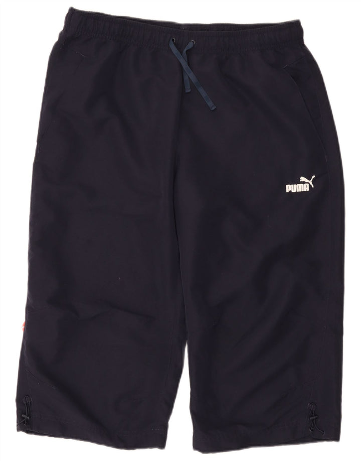 Puma Bermudas deportivas para hombre, talla grande, azul marino