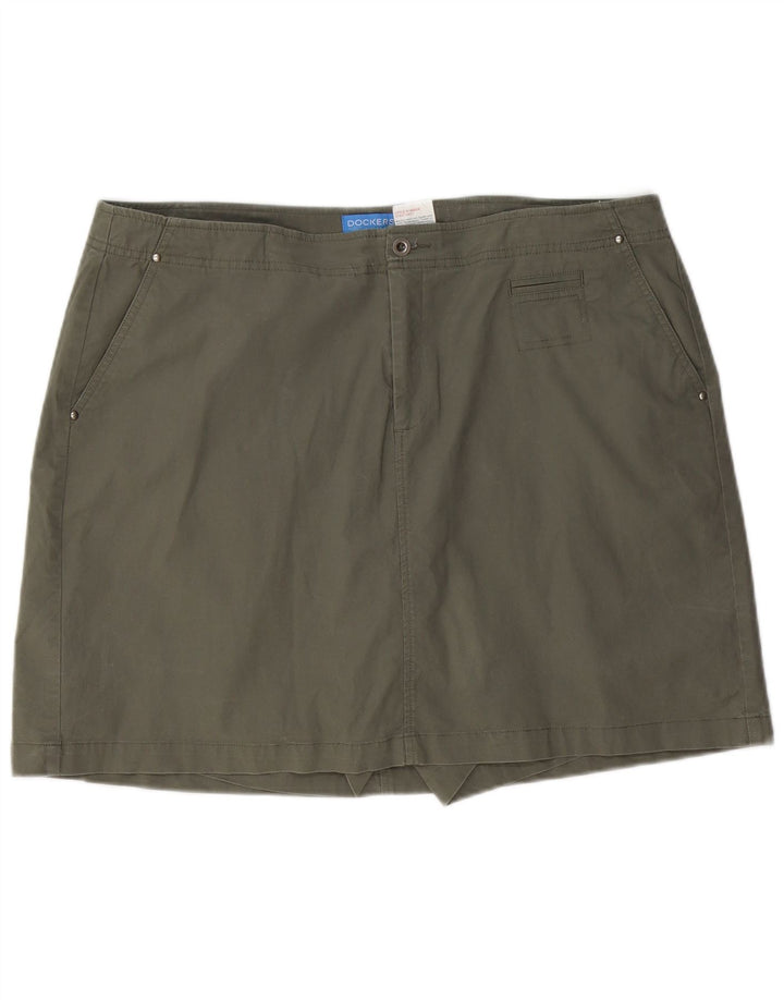 DOCKERS Falda pantalón para mujer US 18 2XL Caqui Algodón