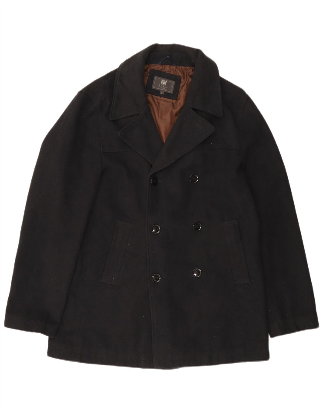 Marks & Spencer Chaquetón para hombre UK 40 Grande Poliéster negro