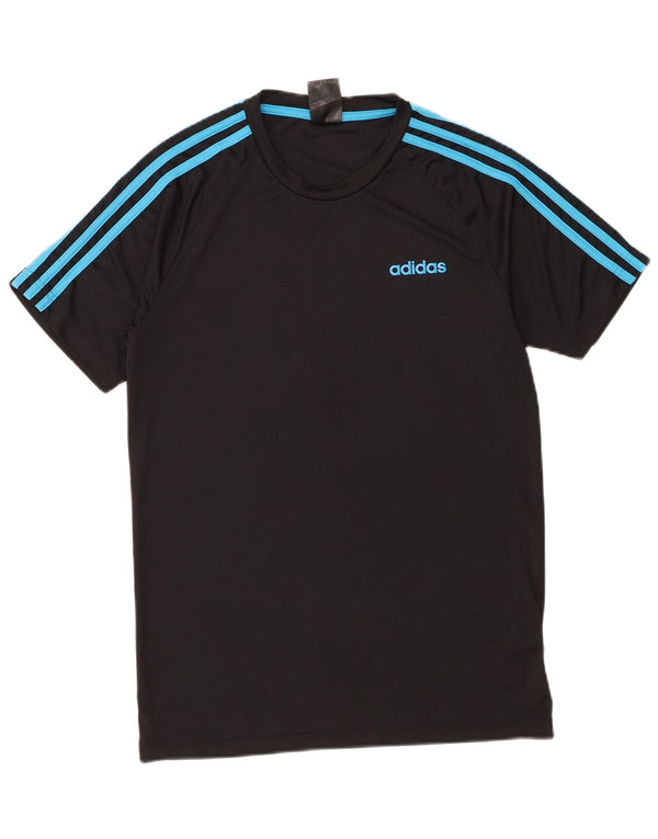Adidas Mens Climalite Camiseta Top Pequeño Negro Poliéster