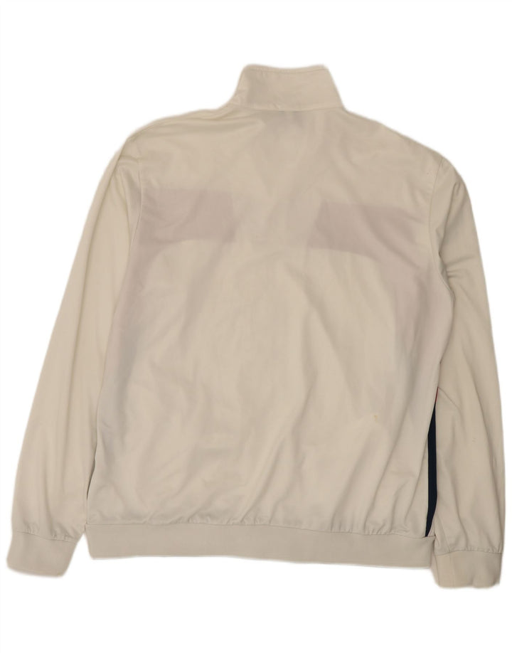 Asics Hombre Chándal Top Jacket XL Blanco Colorblock Poliéster