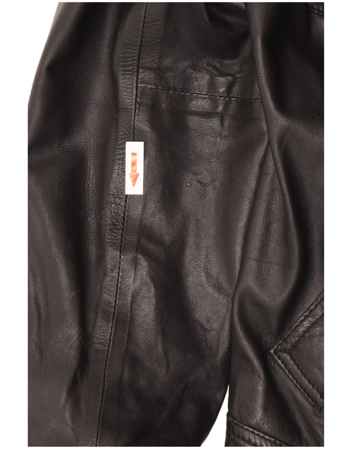 Chaqueta de cuero con capucha para mujer Street One UK 44 Cuero negro mediano