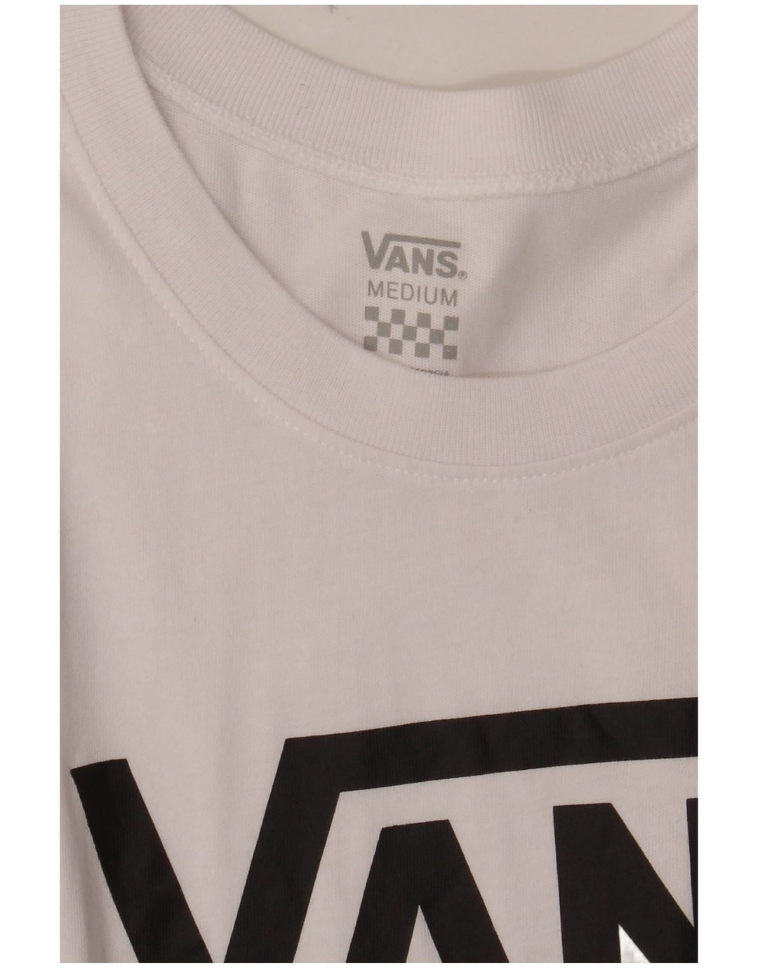 VANS Camiseta sin mangas estampada para mujer UK 40 Medium White