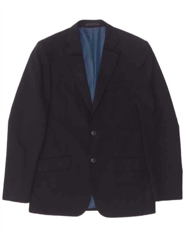 Marks & Spencer Chaqueta tipo blazer de 2 botones para hombre UK 38 Mediana lana azul marino