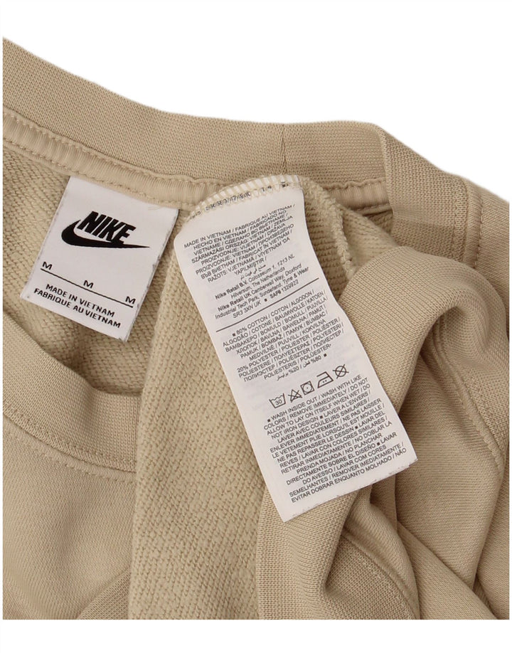Nike - Sudadera extragrande con gráfico para mujer, talla 40, algodón beige mediano
