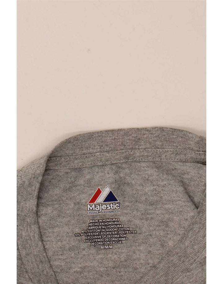 Majestic Mens Boston Red Sox Graphic Camiseta Top Poliéster Gris Medio