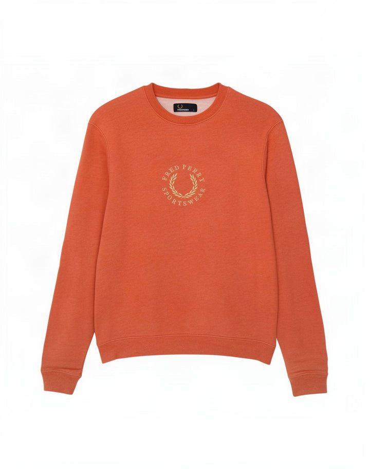 Fred Perry Sudadera Estampada Para Hombre Jersey Pequeño De Algodón Rojo